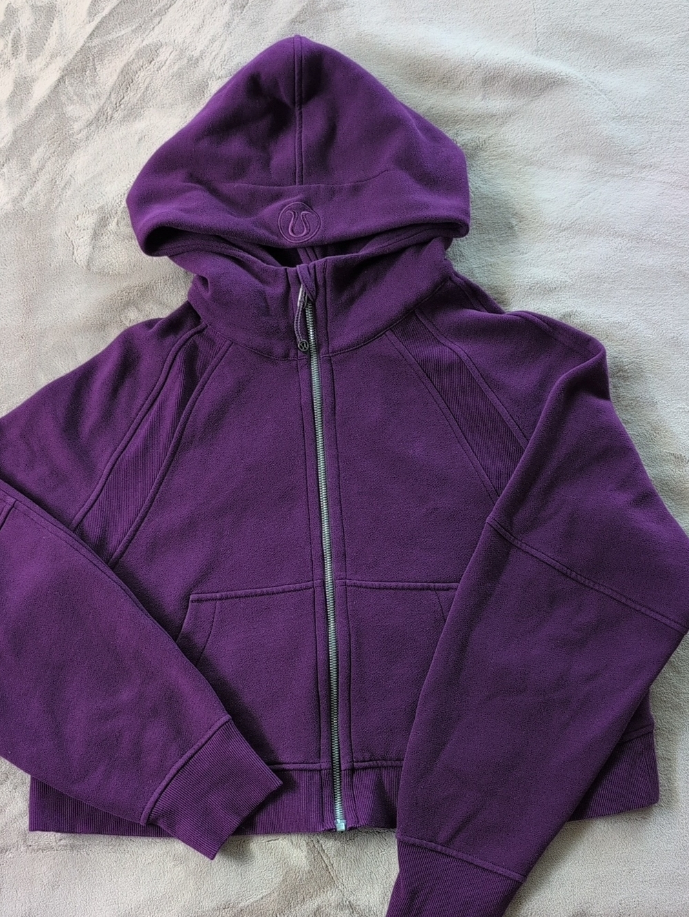 Lululemon Scuba Oversized Full-Zip Hoodie Dramatic Magenta Dark Purple Size M/L - Picture 2 of 16